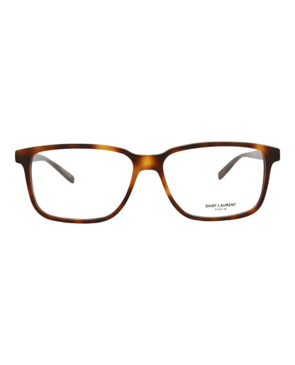 Saint Laurent Square-Frame Acetate Optical Frames Havana Havana Transparent (SL458-30011265-006)