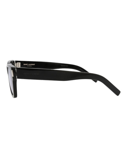 Saint Laurent Square-Frame Acetate Sunglasses Black Black Grey (SL402-30009329-013)