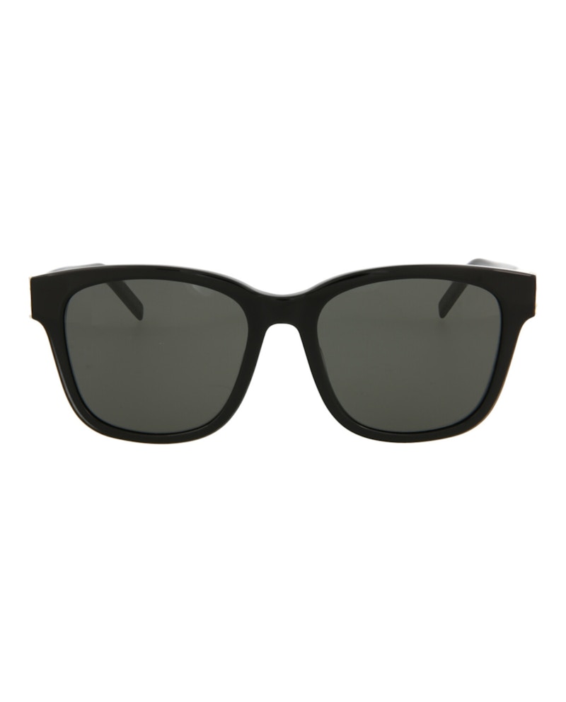 Saint Laurent Square-Frame Acetate Sunglasses Black Black Grey (SLM68-30009176-001)