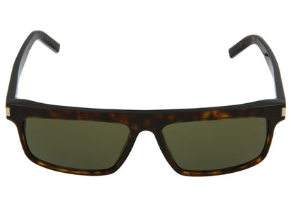 Saint Laurent Square-Frame Acetate Sunglasses Havana/Green (SL246-30006121-002)
