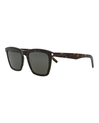 Saint Laurent Square-Frame Acetate Sunglasses Havana Havana Grey (SL281SLIM-30007110-002)