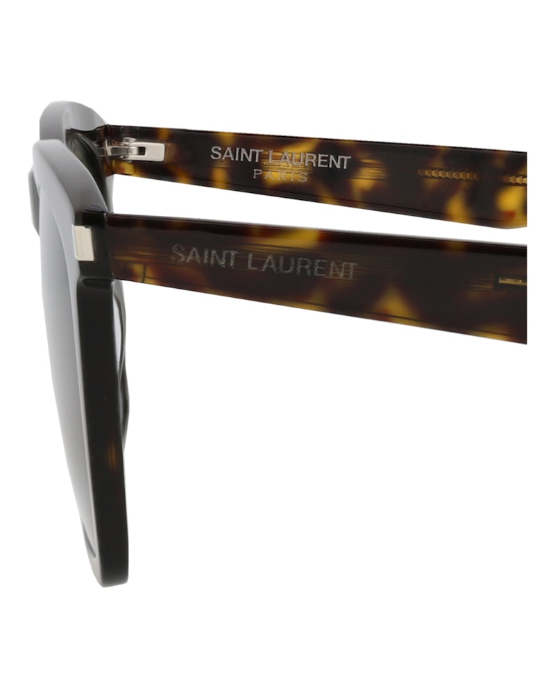 Saint Laurent Square-Frame Acetate Sunglasses Havana Havana Grey (SL281SLIM-30007110-002)