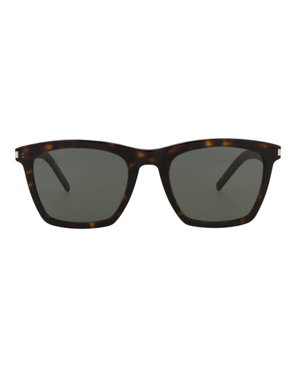 Saint Laurent Square-Frame Acetate Sunglasses Havana Havana Grey (SL281SLIM-30007110-002)
