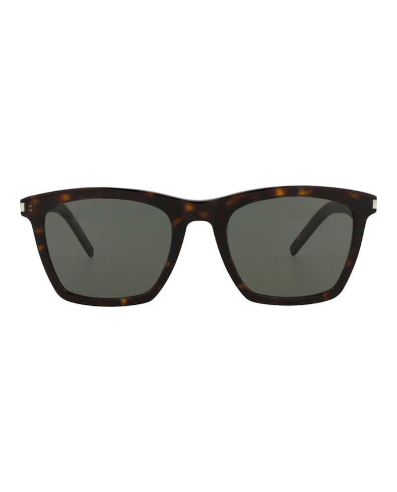 Saint Laurent Square-Frame Acetate Sunglasses Havana Havana Grey (SL281SLIM-30007110-002)