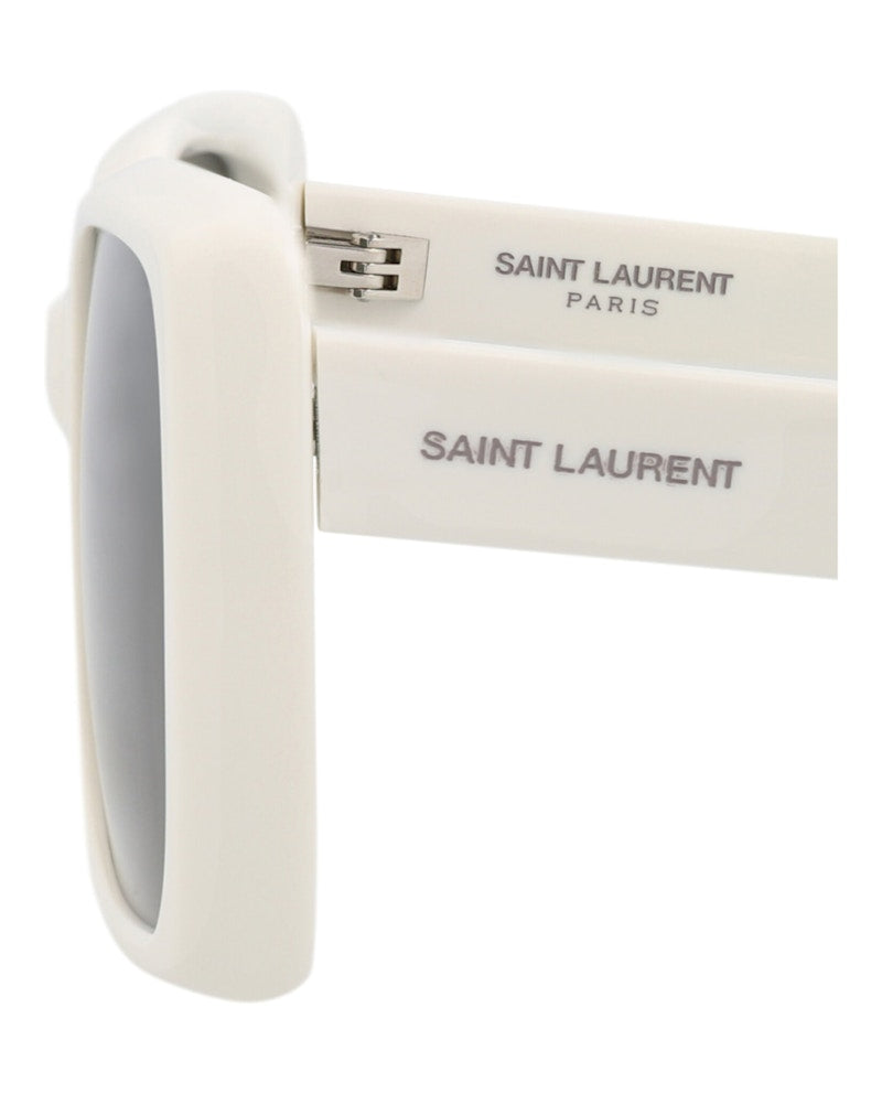 Saint Laurent Square-Frame Acetate Sunglasses Ivory Ivory Grey (SL497-30011872-005)