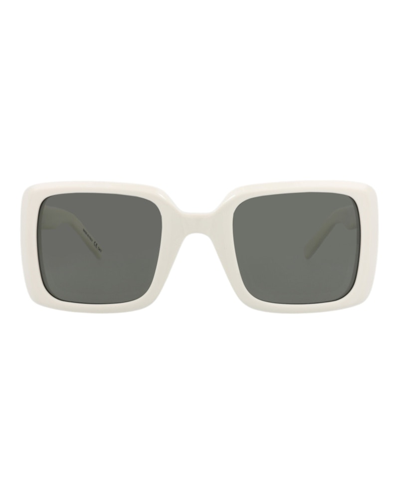 Saint Laurent Square-Frame Acetate Sunglasses Ivory Ivory Grey (SL497-30011872-005)