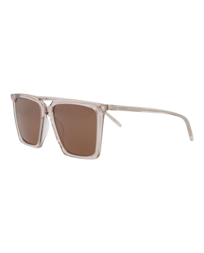 Saint Laurent Square-Frame Acetate Sunglasses Nude Nude Brown (SL474-30011614-003)