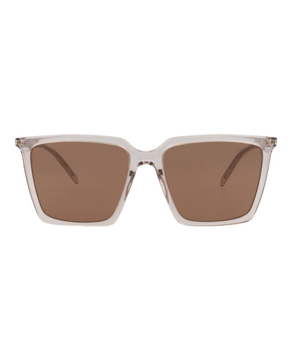 Saint Laurent Square-Frame Acetate Sunglasses Nude Nude Brown (SL474-30011614-003)