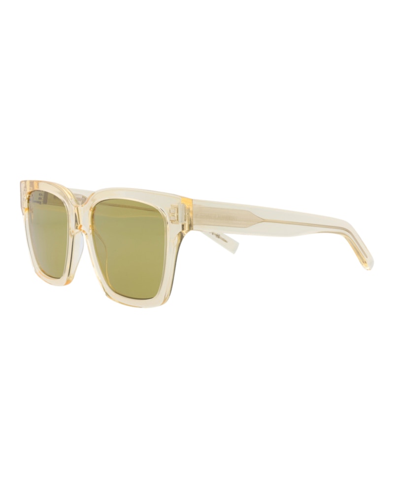 Saint Laurent Square-Frame Acetate Sunglasses Yellow/Yellow/Green (SL507-30013052-005)