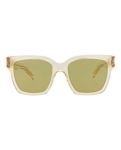 Saint Laurent Square-Frame Acetate Sunglasses Yellow/Yellow/Green (SL507-30013052-005)