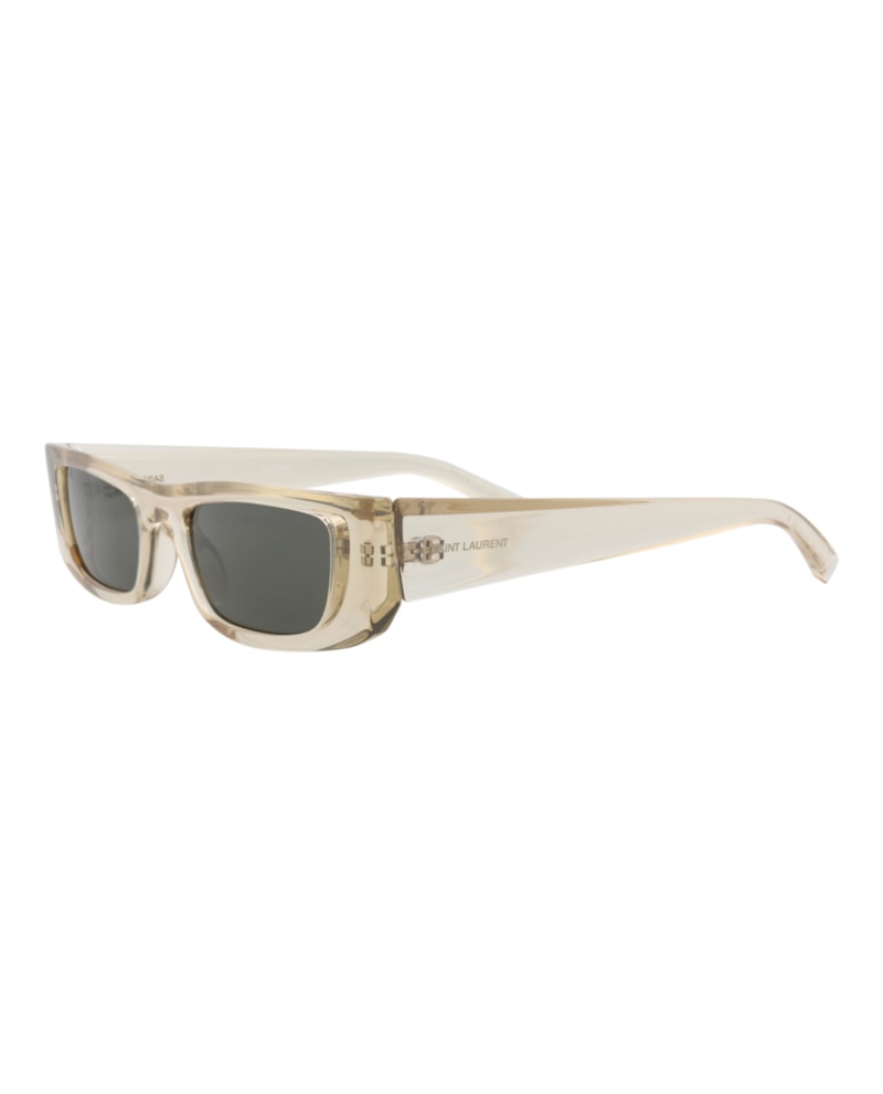 Saint Laurent Square-Frame Injection Sunglasses Beige/Beige/Grey (SL553-30013744-005)