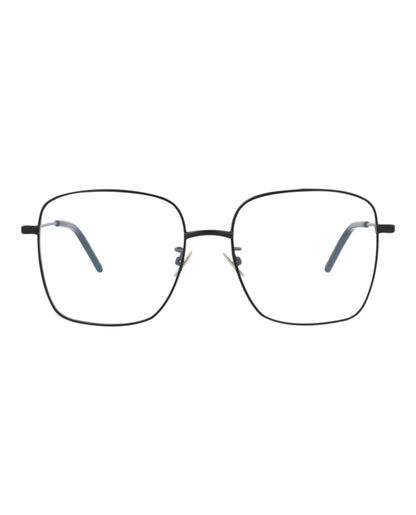 Saint Laurent Square-Frame Metal Optical Frames Black Black Transparent (SL314-30008029-005)
