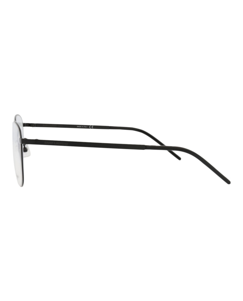Saint Laurent Square-Frame Metal Optical Frames Black Black Transparent (SL352SLIM-30008526-005)