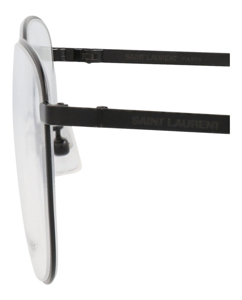 Saint Laurent Square-Frame Metal Optical Frames Black Black Transparent (SL352SLIM-30008526-005)
