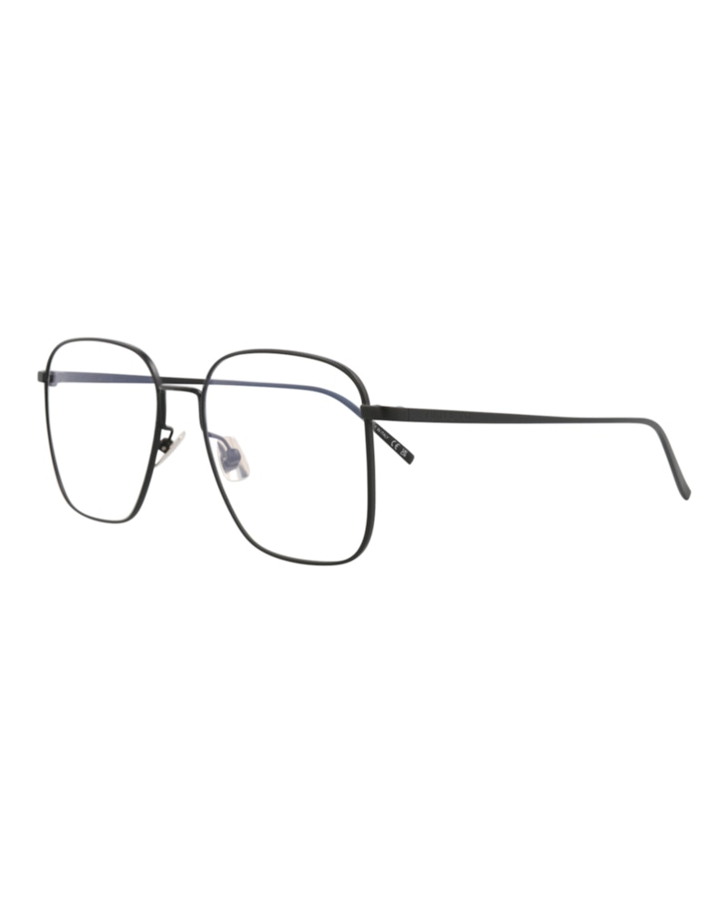 Saint Laurent Square-Frame Metal Optical Frames Black Black Transparent (SL491-30011857-004)