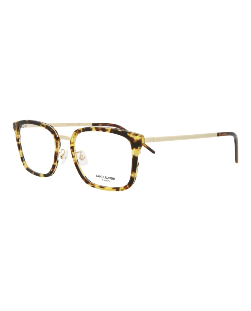 Saint Laurent Square-Frame Metal Optical Frames Gold Gold Transparent (SL452FSLIM-30011111-004)