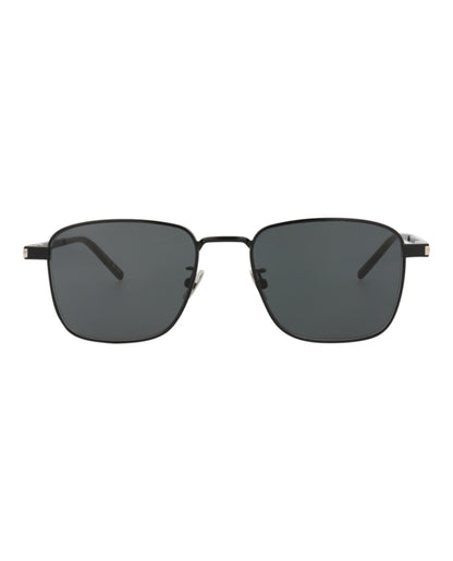 Saint Laurent Square-Frame Metal Sunglasses Black Black Black (SL529-30013359-001)