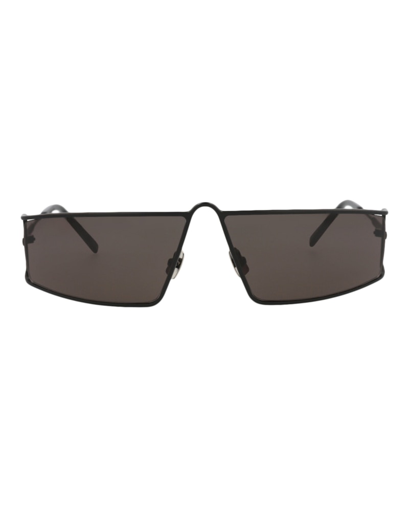 Saint Laurent Square-Frame Metal Sunglasses Black Black Black (SL606-30014540-001)