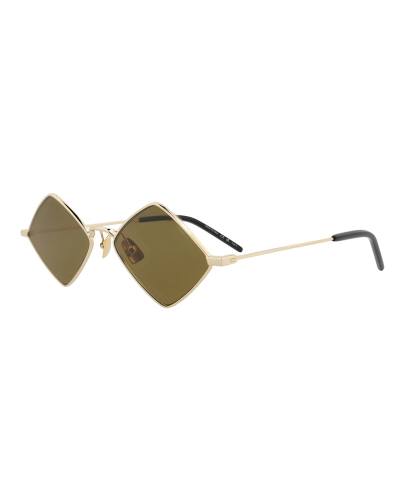 Saint Laurent Square-Frame Metal Sunglasses Gold Gold Brown (SL302LISA-30007821-011)