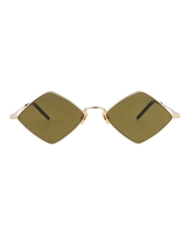 Saint Laurent Square-Frame Metal Sunglasses Gold Gold Brown (SL302LISA-30007821-011)