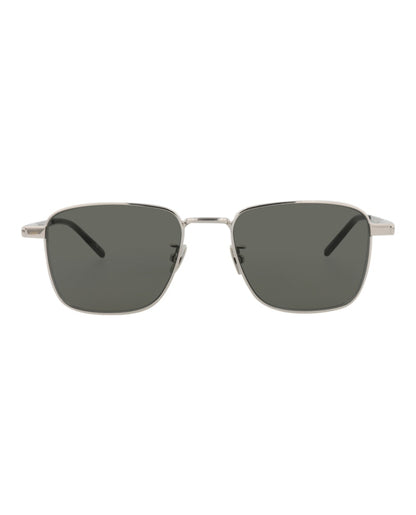 Saint Laurent Square-Frame Metal Sunglasses Silver Silver Grey (SL529-30013359-002)