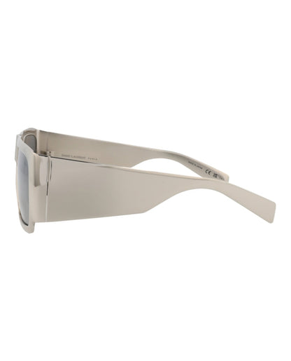 Saint Laurent Square-Frame Metal Sunglasses Silver Silver Silver (SL635-30014741-002)