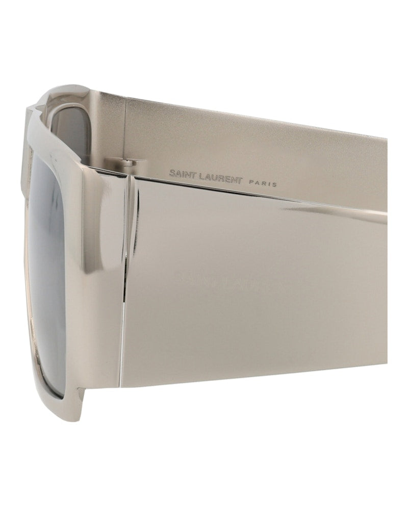 Saint Laurent Square-Frame Metal Sunglasses Silver Silver Silver (SL635-30014741-002)