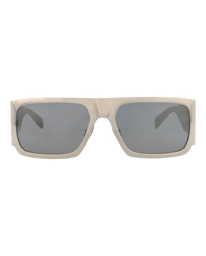 Saint Laurent Square-Frame Metal Sunglasses Silver Silver Silver (SL635-30014741-002)