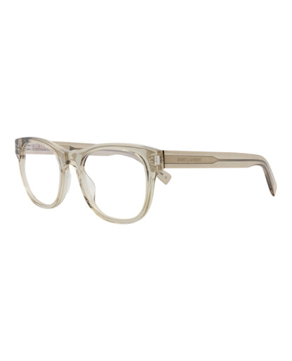 Saint Laurent Square-Frame Recycled Acetate Optical Frames Beige Beige Transparent (SL663-30015243-003)