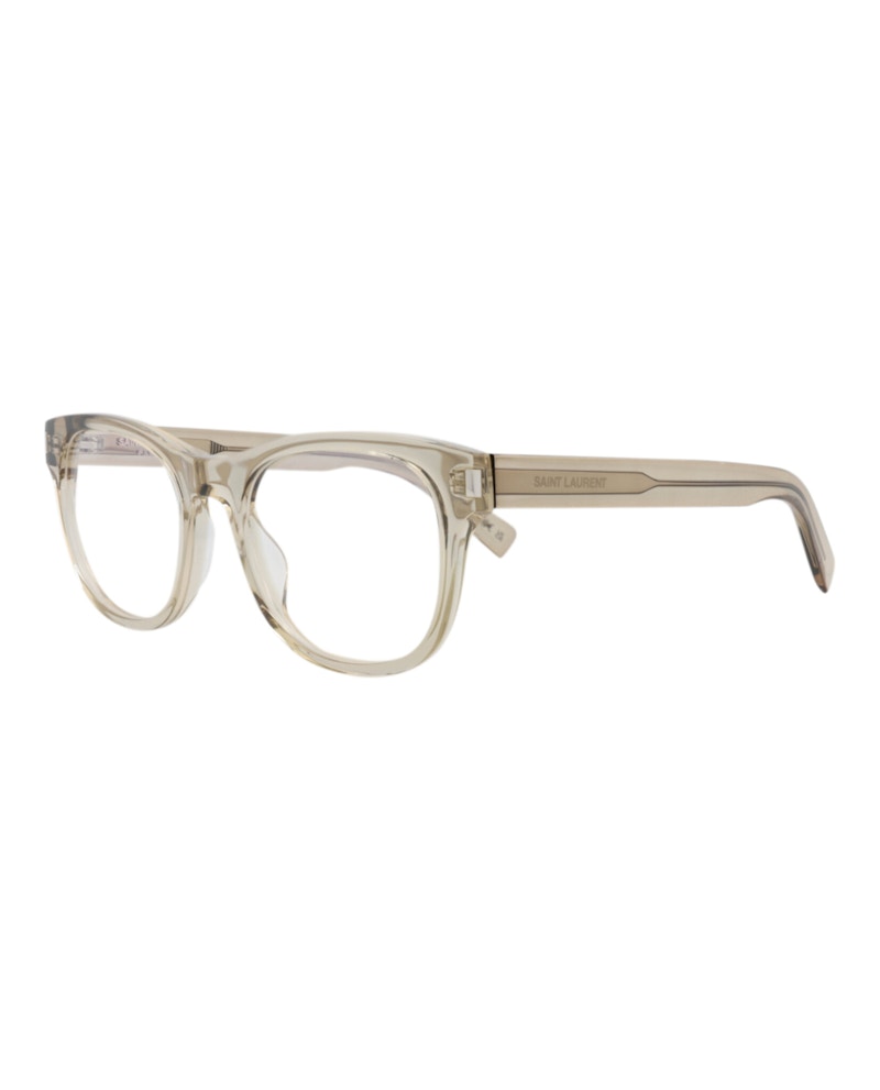 Saint Laurent Square-Frame Recycled Acetate Optical Frames Beige Beige Transparent (SL663-30015243-003)