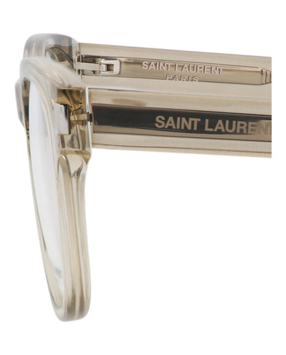 Saint Laurent Square-Frame Recycled Acetate Optical Frames Beige Beige Transparent (SL663-30015243-003)