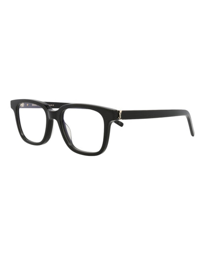 Saint Laurent Square-Frame Recycled Acetate Optical Frames Black Black Transparent (SLM110-30013739-001)
