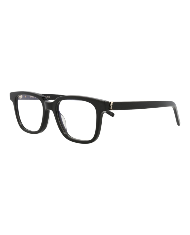Saint Laurent Square-Frame Recycled Acetate Optical Frames Black Black Transparent (SLM110-30013739-001)