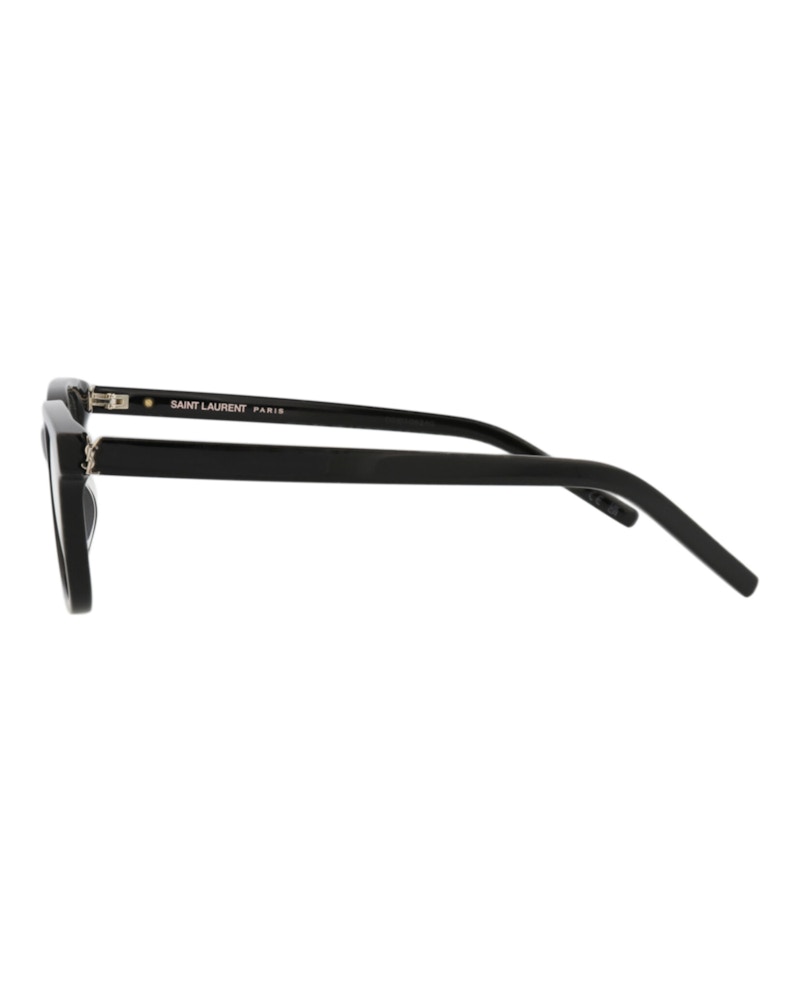 Saint Laurent Square-Frame Recycled Acetate Optical Frames Black Black Transparent (SLM110-30013739-001)
