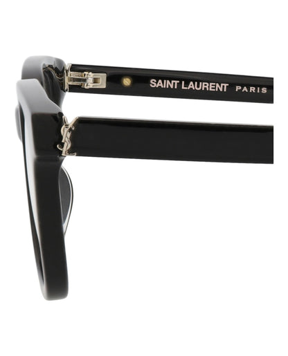 Saint Laurent Square-Frame Recycled Acetate Optical Frames Black Black Transparent (SLM110-30013739-001)