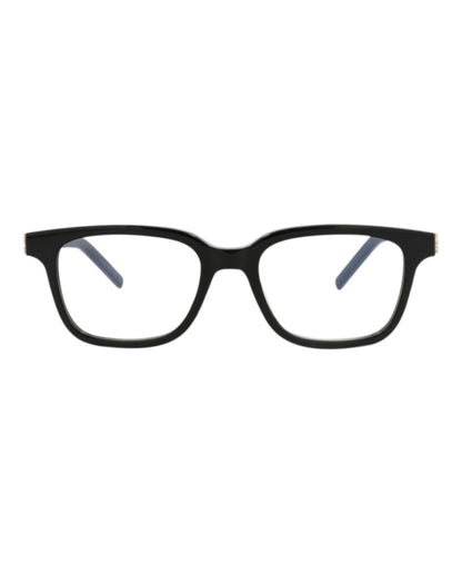 Saint Laurent Square-Frame Recycled Acetate Optical Frames Black Black Transparent (SLM110-30013739-001)