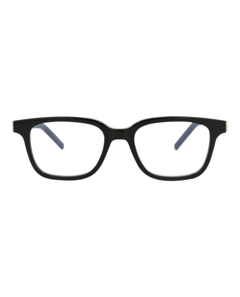 Saint Laurent Square-Frame Recycled Acetate Optical Frames Black Black Transparent (SLM110-30013739-001)