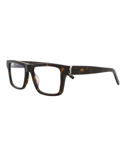 Saint Laurent Square-Frame Recycled Acetate Optical Frames Havana Havana Transparent (SLM10B-30015274-002)