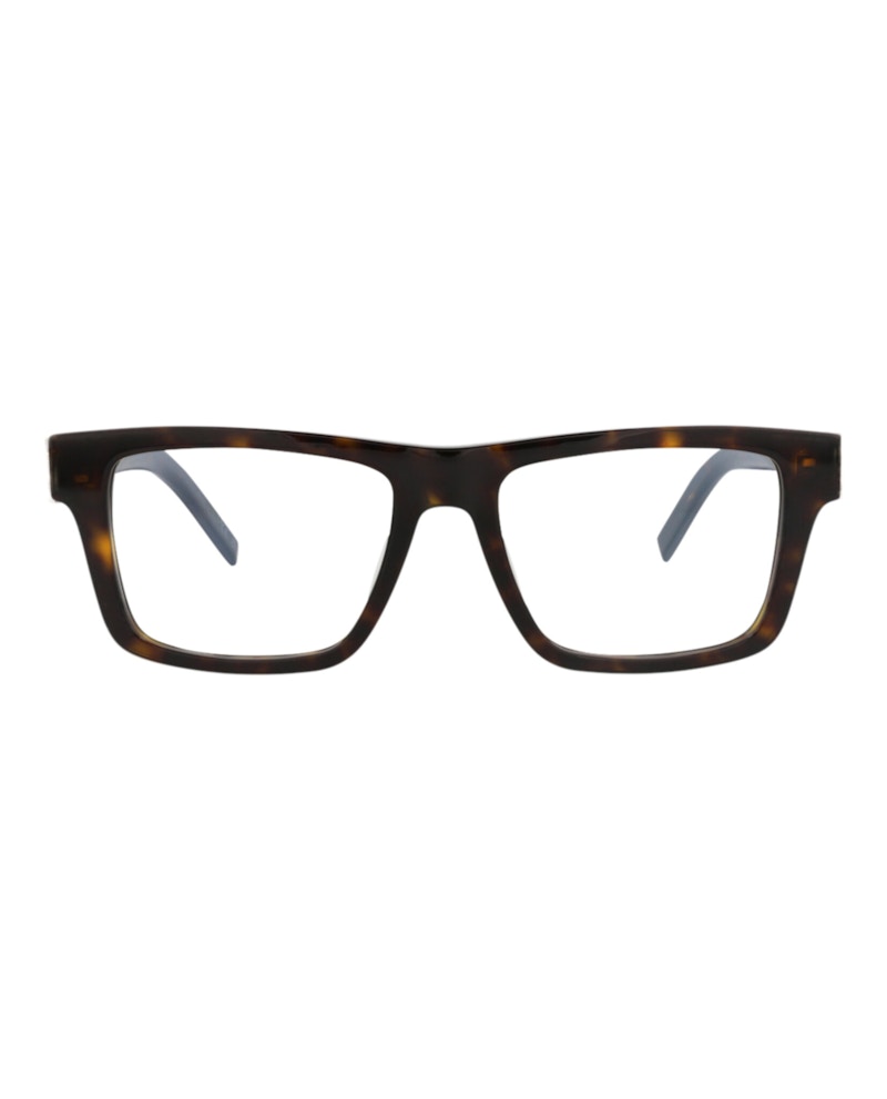 Saint Laurent Square-Frame Recycled Acetate Optical Frames Havana Havana Transparent (SLM10B-30015274-002)