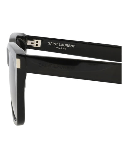 Saint Laurent Square-Frame Recycled Acetate Sunglasses Black/Black/Black (SL598-30014320-001)