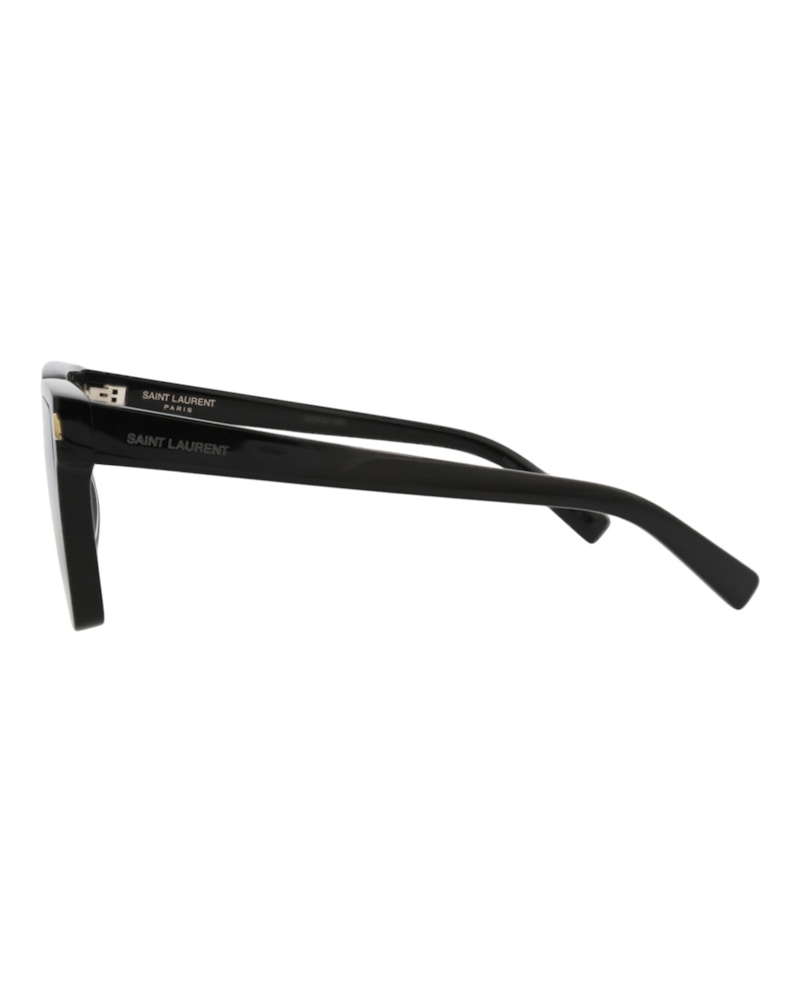 Saint Laurent Square-Frame Recycled Acetate Sunglasses Black Black Grey (SL610-30014609-001)