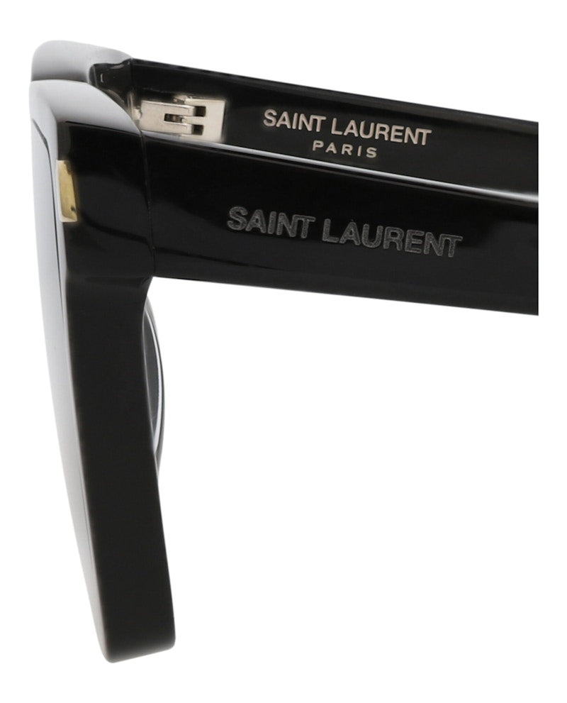 Saint Laurent Square-Frame Recycled Acetate Sunglasses Black Black Grey (SL610-30014609-001)