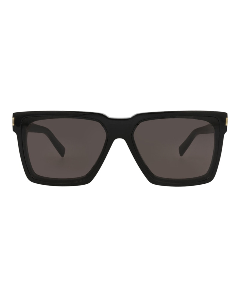 Saint Laurent Square-Frame Recycled Acetate Sunglasses Black Black Grey (SL610-30014609-001)