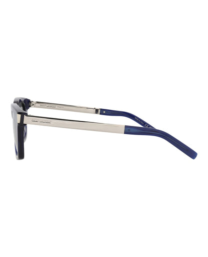 Saint Laurent Square-Frame Recycled Acetate Sunglasses Blue/Silver (SL582-30014114-003)