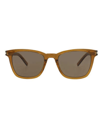 Saint Laurent Square-Frame Recycled Acetate Sunglasses Brown Brown Brown (SL716SLIM-30015807-005)