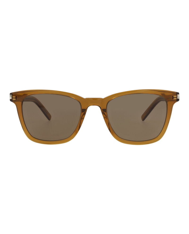 Saint Laurent Square-Frame Recycled Acetate Sunglasses Brown Brown Brown (SL716SLIM-30015807-005)