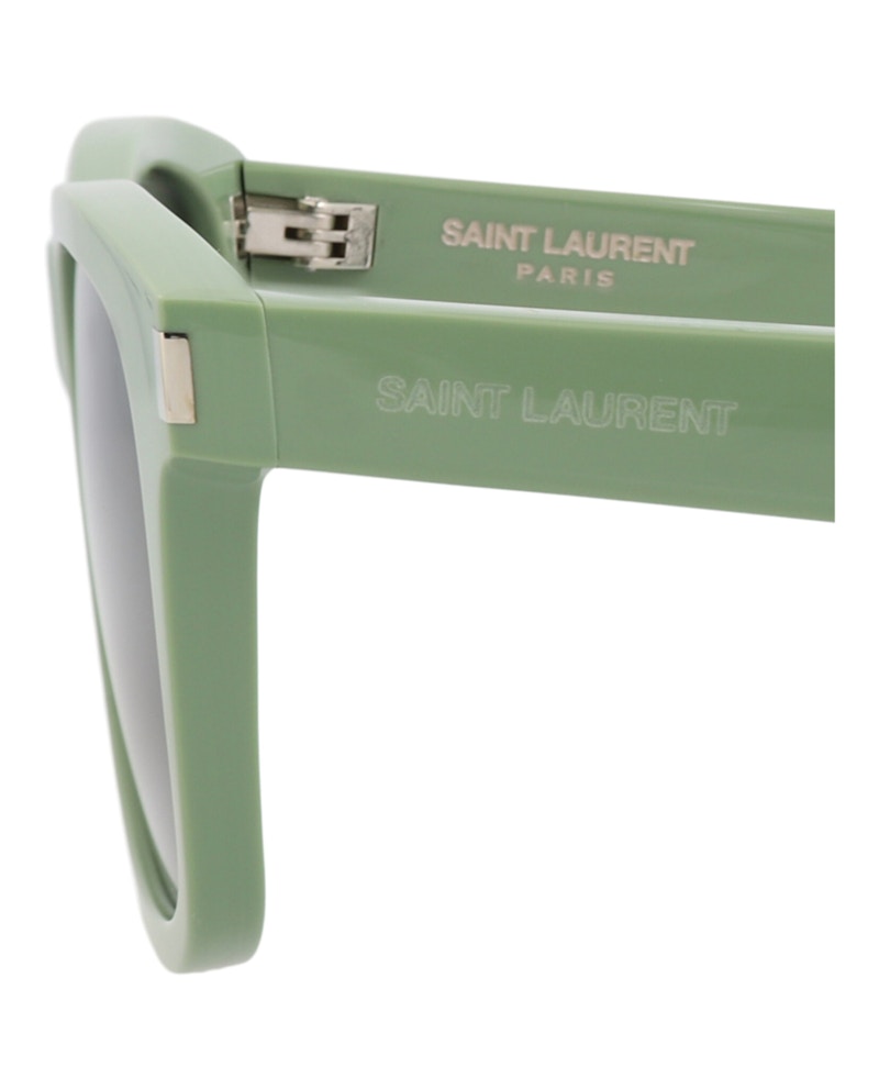 Saint Laurent Square-Frame Recycled Acetate Sunglasses Green Green Grey (SL51-30000167-081)