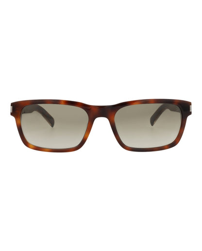 Saint Laurent Square-Frame Recycled Acetate Sunglasses Havana Crystal Brown (SL662-30015242-002)