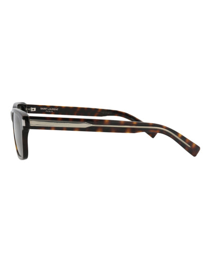 Saint Laurent Square-Frame Recycled Acetate Sunglasses Havana Crystal Grey (SL662-30015242-004)