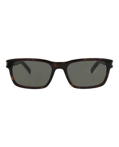 Saint Laurent Square-Frame Recycled Acetate Sunglasses Havana Crystal Grey (SL662-30015242-004)